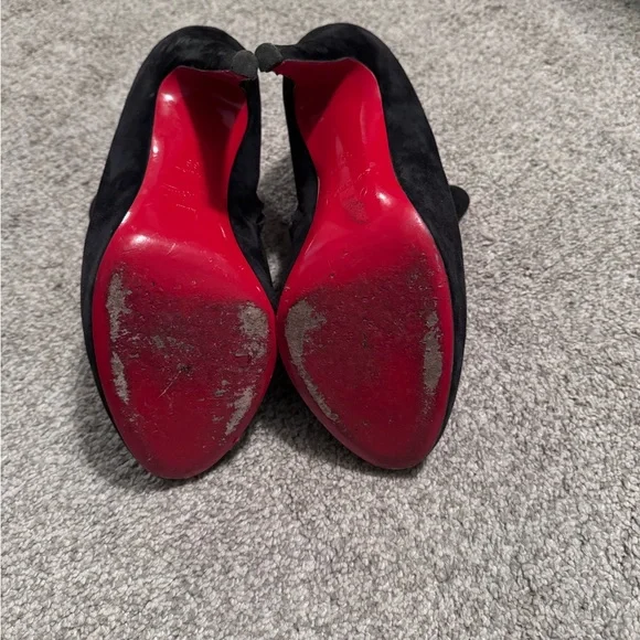 AUTHENTIC💯Christian louboutin 100mm black suede belle ankle boots - Picture 5 of 5